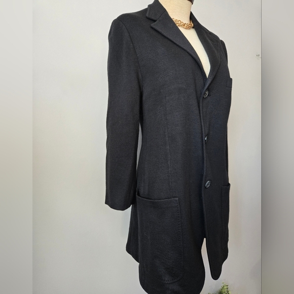 INGRAM ITALY Black Wool Midi Sweater Jacket. Size Small - Picture 2 of 13